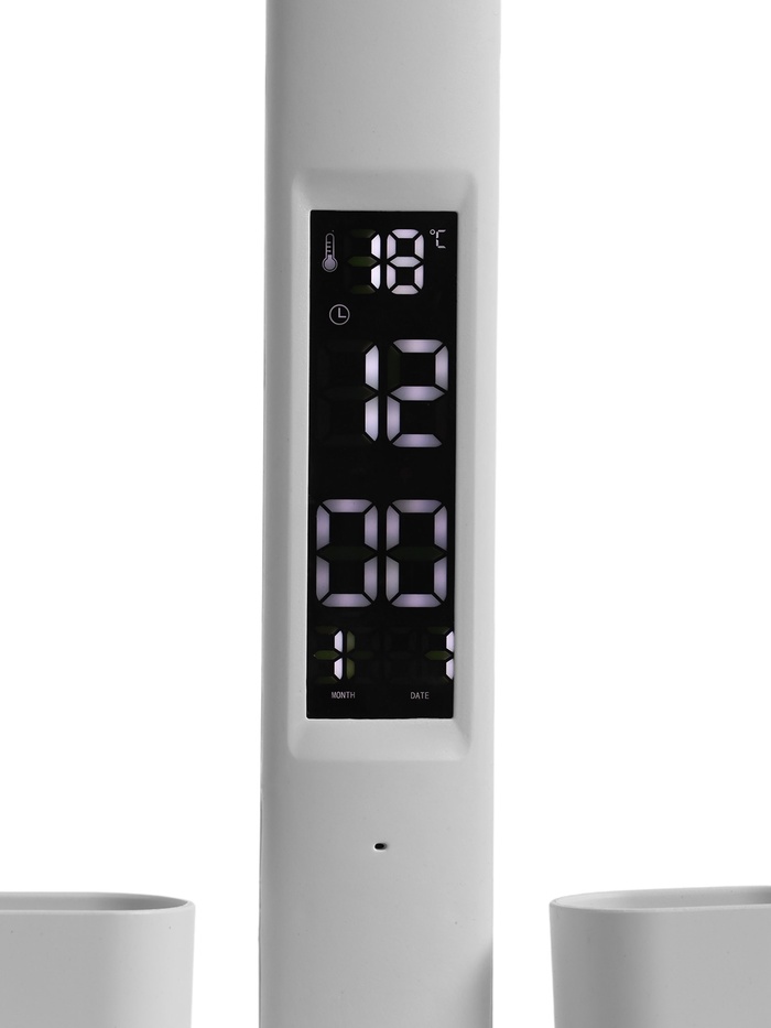 Часы-лампа  электронные: календарь, термометр, LED, 3 режима, USB, 32 x 12  x 17 см - фото 51802857
