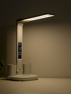 Часы - лампа электронные: календарь, термометр, LED, 3 режима, USB, 32×12×17 см - Фото 1