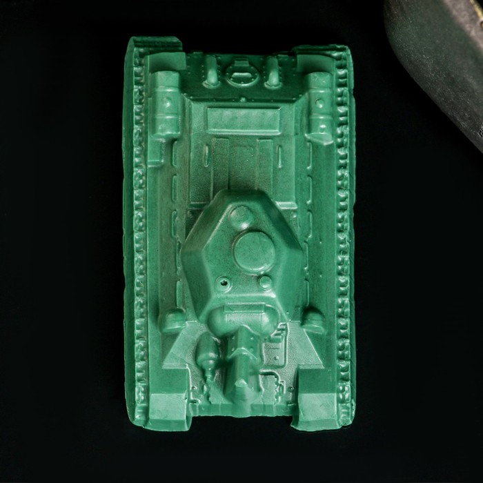 Фигурное мыло "Танк Т-34" зеленый, 118гр - фото 1907619136