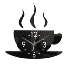 Часы-наклейка, серия: DIY, "Аромат кофе", 28 х 28 см, 1 АА, черные - фото 1343830