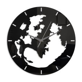 Часы-наклейка, серия: DIY, 'Земля', 1 АА, черные