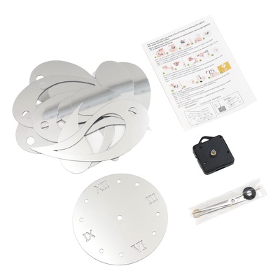 Часы-наклейка "Капли", 45 х 45 см, 1 АА, серебро