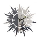 Часы-наклейка, серия: DIY, "Солнце", 40 х 40 см, 1 АА, серебро - фото 13745139
