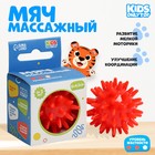 Мяч массажный ONLYTOP «Ёжик», d=4.5 см, красный - Фото 1