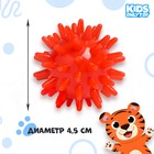 Мяч массажный ONLYTOP «Ёжик», d=4.5 см, красный - Фото 3