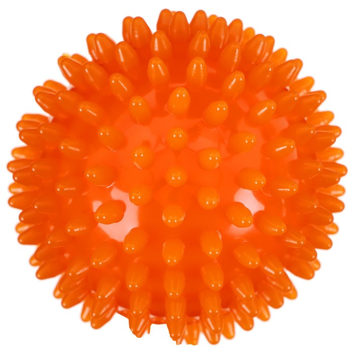 Мяч массажный ONLYTOP «Ёжик», d= 5,5 см, цвет оранжевый - фото 1910553888