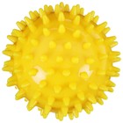 Мяч массажный ONLYTOP «Ёжик», d= 7,5 см, цвет жёлтый - фото 184625