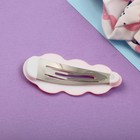 Набор для волос "Милица" 3 шт (невидимка 1 шт - 5 см, резинка 2 шт) фруктики, бело-розовый (комплект 6 шт) - фото 21994995