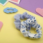 Набор для волос "Милица" 3 шт (невидимка 1 шт - 5 см, резинка 2 шт) фруктики, бело-голубой 9298958