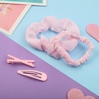 Набор для волос "Милица" 4 шт (невидимка 2 шт - 5 см, резинка 2 шт) классика, розовый (комплект 6 шт) - фото 21995027