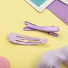 Набор для волос "Милица" 4 шт (невидимка 2 шт - 5 см, резинка 2 шт) классика, сиреневый (комплект 6 шт) - фото 21995034