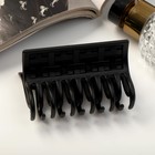 Краб для волос "Матовый" прямой кирпичики, 8 см, чёрный - фото 319902758