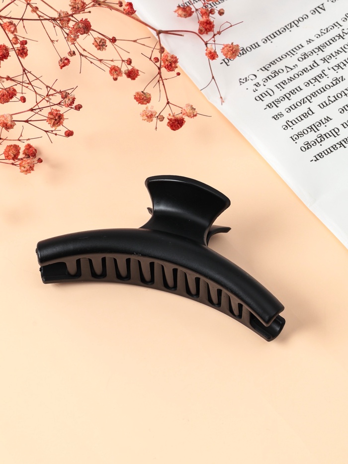 Крабик для волос «Матовый», классика дуга, 9.5 см, чёрный (комплект 12 шт) - фото 52577787