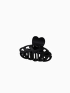 Крабик для волос «Матовый», сердечки ряд, 7.5 см, чёрный (комплект 12 шт) - фото 52387713