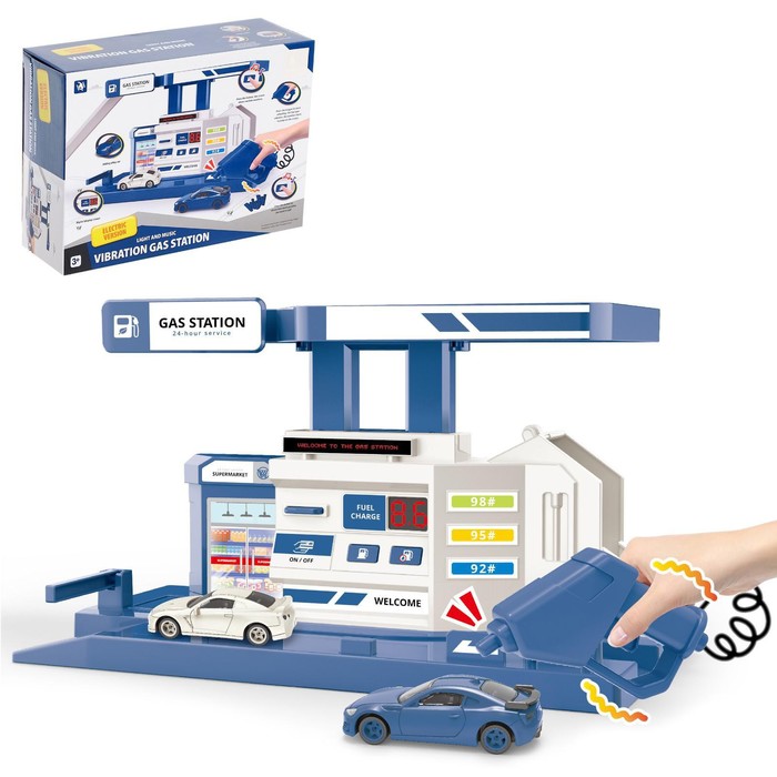 Уценка Парковка «Заправочная станция», с дисплеем, свет и звук - Фото 1