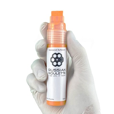 Маркер для граффити Russian Roulette, на водной основе, 15 мм 40 мл, цвет orange paint