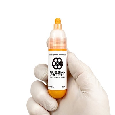 Маркер для граффити Russian Roulette, 8 mm, 15 мл, цвет orange paint