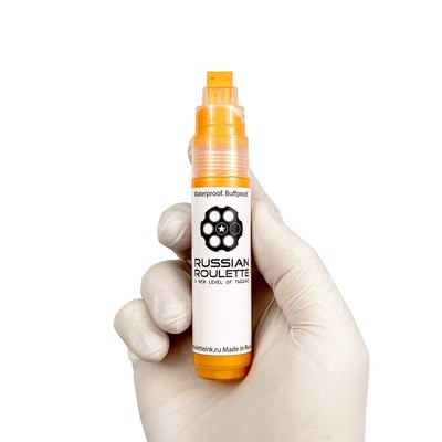 Маркер для граффити Russian Roulette, на водной основе, 10 mm 25 мл, цвет orange paint