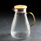 Набор для напитков из стекла Magistro «Эко. Сара», 5 предметов: кувшин 1,8 л, 4 кружки 300 мл - фото 4370361