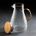 Набор для напитков из стекла Magistro «Эко. Сара», 5 предметов: кувшин 1,8 л, 4 кружки 300 мл - фото 4370362