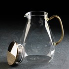Набор для напитков из стекла Magistro «Льдинка», 5 предметов: кувшин 1,6 л, 4 кружки 300 мл - фото 6798501