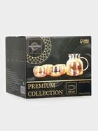 Набор для напитков Magistro «Голден», 5 предметов: кувшин 1 л, 4 кружки 350 мл, стекло, золотистый - Фото 11