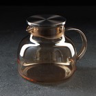 Набор для напитков из стекла Magistro «Голден», 5 предметов: кувшин 1 л, 4 кружки 350 мл, цвет золотой - фото 6798508