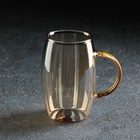Набор для напитков из стекла Magistro «Голден», 5 предметов: кувшин 1,8 л, 4 кружки 300 мл, цвет золотой - фото 9325344