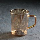Набор для напитков из стекла Magistro «Голден. Льдинка», 5 предметов: кувшин 1,5 л, 4 кружки 350 мл, цвет золотой - фото 9927080