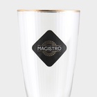 Бокал для шампанского «Орион», 300 мл, 7×27.5 см, стекло, с золотой отводкой, прозрачный - Фото 5