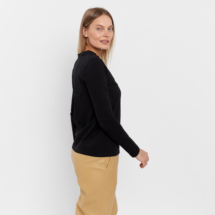 Лонгслив женский, цвет чёрный, размер ХL (48) 60110