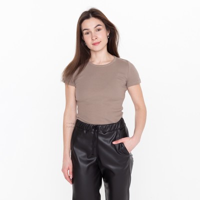 Футболка женская, цвет коричневый, размер S (42)