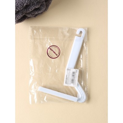 Скребок для чистки одежды, ковров, мебели Доляна, двусторонний, металл, пластик, 10.8×16.5 см