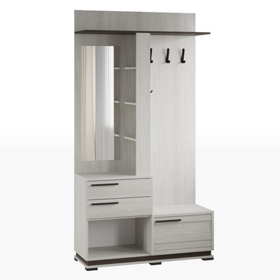 Прихожая «МЦС - 30. Модена», 1104×400×2100 мм, цвет ясень анкор светлый/венге