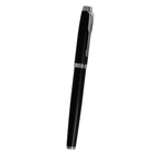 Ручка подарочная шариковая в кожзам футляре, корпус черный с серебром - фото 6798667