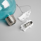 Ёлочный шар «Дед Мороз» голубой, батарейки, 1 LED, свечение тёплое белое - Фото 3