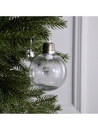 Ёлочный шар «Хрустальный», 8x10 см, 1 LED, от батареек, свечение тёплое белое - фото 7632790