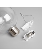 Ёлочный шар «Хрустальный», 8x10 см, 1 LED, от батареек, свечение тёплое белое - фото 7632791