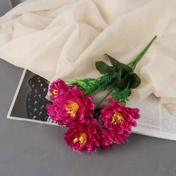 Букет искусственный «Хризантема Анабелла», 7×30 см, МИКС - Фото 1