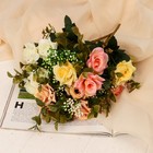 Букет искусственный «Роза Аврора», 5?26 см, МИКС (комплект 2 шт) - фото 21996390