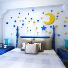 Наклейки интерьерные "Луна и звезды", детские, декор на стену, панно, 42 эл - фото 306632042