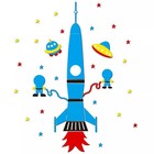 Наклейки интерьерные детские «Ракета», декор на стену, панно, 180×148 см - Фото 3