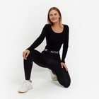 Леггинсы женские, цвет чёрный, размер 46 - фото 24384540