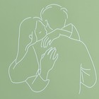 Плёнка для цветов упаковочная двухсторонняя «Love you», оливковый, 56 х 56 см (комплект 10 шт) - фото 23229652