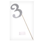 Топпер в торт «Цифра 3», серебряный - Фото 3