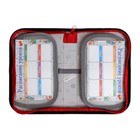 Пенал 1 секция, 130 х 210 х 40 мм, 2 откидные планки, тканевый, Calligrata TOP, Content "Акула", чёрно-красный - фото 24740554