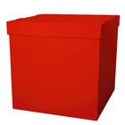 Коробка 60х60х60 см, красная, с крышкой, 1шт. - Фото 3