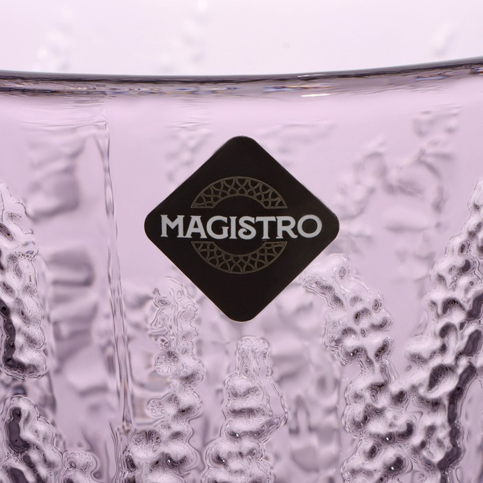 Стакан стеклянный Magistro «Французская лаванда», 300 мл, цвет сиреневый - фото 1907619944