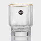 Стакан Magistro «Орион», 320 мл, с золотой отводкой, стекло, прозрачный - Фото 5