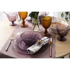 Тарелка стеклянная десертная Magistro «Французская лаванда», d=21 см, цвет фиолетовый - фото 4370547